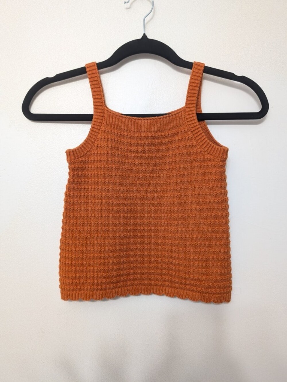 Happily Grey Kid's Ribbed Knit Tank Top - Orange S (5-6)